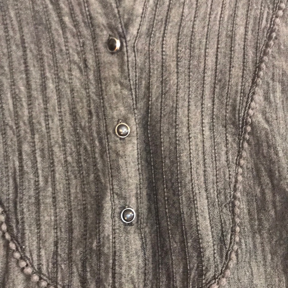 Jean button down tunic - Picture 3 of 6